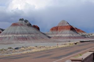 Painted desert landscape