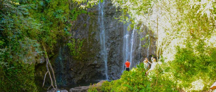 Under the falls