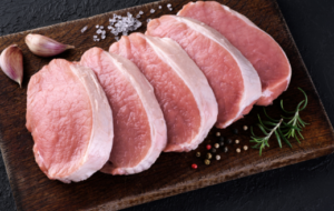 Bonless Center cut poek chops are the feature of this dish