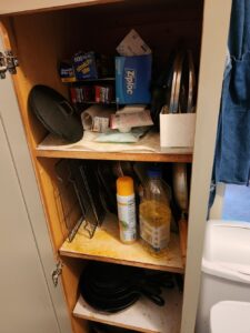 Pots, pans and baking essentials, all necessary for my culinary adventures