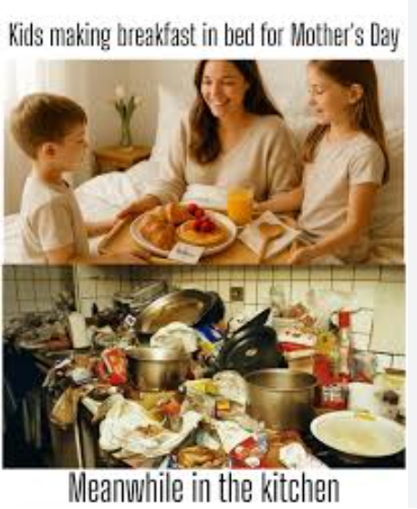 A special breakfast in bed for Mother;s Day, Isn't that special