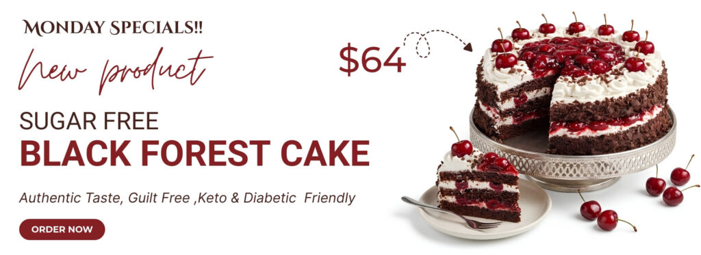 A delicious  ending to your Memorial Day meal. A black Forest cake from Andy Anand Chocolatier