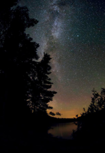 dark night sky with milky way