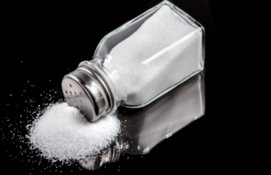 Spilled salt shaker